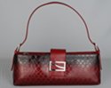 synth alligator flap purse, adjustable strap with nickel polish buckles