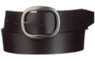 full grain leather belt with pewter buckle