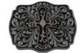 red apostles cross on pewter belt buckle