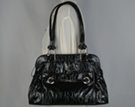 tall synth croc frame purse with double rope shoulder straps