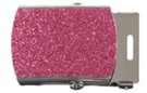 glitter fuchsia military-style buckle