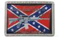 Gonzales assault rifle on rebel flag buckle; for those with <em>serious</em> 2nd amendment issues