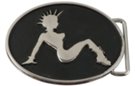 goth mudflap girl belt buckle