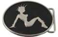 goth mudflap girl belt buckle