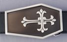gothic cross coffin belt buckle