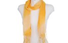 yellow gradient dyed summer fringe scarf