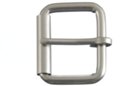 nickel rectangular single prong heel bar roller buckle