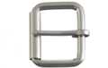 nickel rectangular single prong heel bar roller buckle