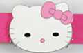 white face fuchsia bow kitty belt buckle