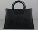 black hourglass hoop purse