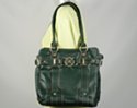 soft leatherette interlocking ring luggage strap tote