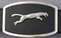 jaguar on black leatherette belt buckle