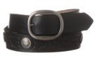 Indial head medallion solid leather belt with zinc cast buckle
