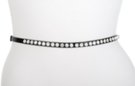 black alligator leatherette rhinestone belt