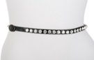black alligator leatherette rhinestone belt with medallion