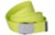 silver glitter buckle on lime green web belt