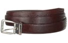 burgundy lizard skin embossed dress belt with gold buckle