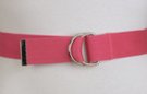 1-1/2" wide fuchsia color D-ring canvas belt