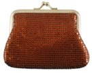 petite bronze metal mesh coin purse