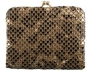 metal mesh black and gold wallet