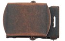 blackened reddish military buckle