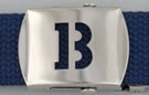 block initial "B" military buckle