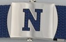block initial "N" military buckle