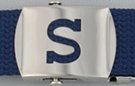 block initial "S" military buckle