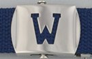 block initial "W" military buckle