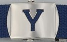 block initial "Y" military buckle