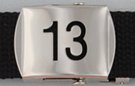 number 13 military-style buckle