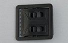black open frame military belt buckle