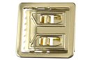 gold open frame military belt buckle