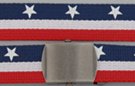 military web belt, red, white and blue bunting
