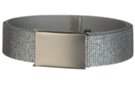 glittery silver military web belt