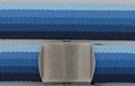 military web belt; graduated blue stripes