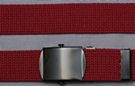 burgundy maroon 1-1/4" military-style cotton blend web belt