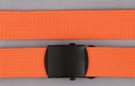 orange military cotton blend web belt