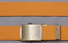 tawny tan 1-1/4" military-style cotton blend web belt