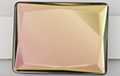rectangular faceted acrylic mirror belt buckle with AB rainbow coating