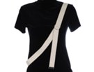 model with natural cotton yoga strap