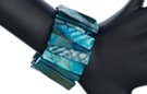 aqua elastic shell bracelet