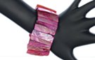 fuchsia elastic shell bracelet