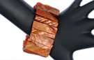 orange elastic shell bracelet