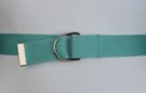 aqua blue D-ring canvas belt