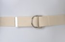 narrow new natural D-ring canvas belt