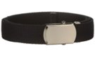 simple black narrow military web belt