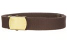 dark brown narrow military web belt