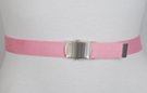 pink narrow military web belt