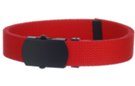 red narrow military web belt